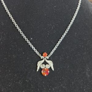 Sabika Necklace with Red and Silver Details